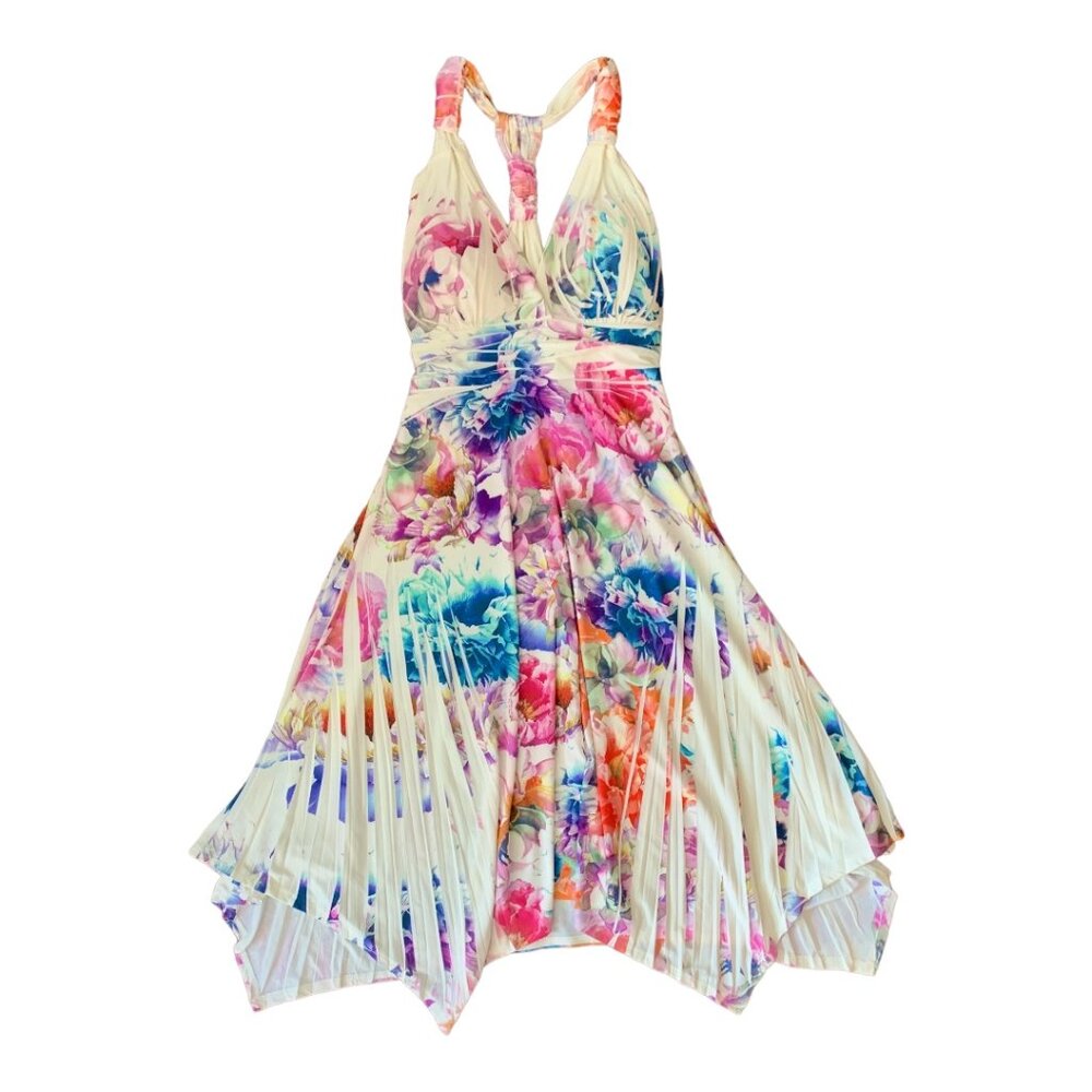 Nani Kai Hawaiian Midi Floral Dress Size Small Fits Size 16 Womens